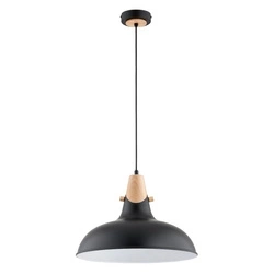 Lampa wisząca ALFA SOLO CZARNA 1xE27 40cm | 61267