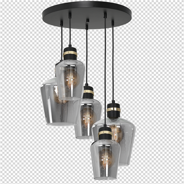 Lampa wisząca koło RICHMOND BLACK / GOLD MLP6542