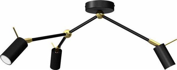 Lampa sufitowa IRIS Black/Gold 3x mini GU10