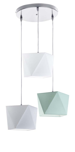 Lampa wisząca do pokoju dziecka kolorowa Bajkowy Diamencik 3 punktowa Led