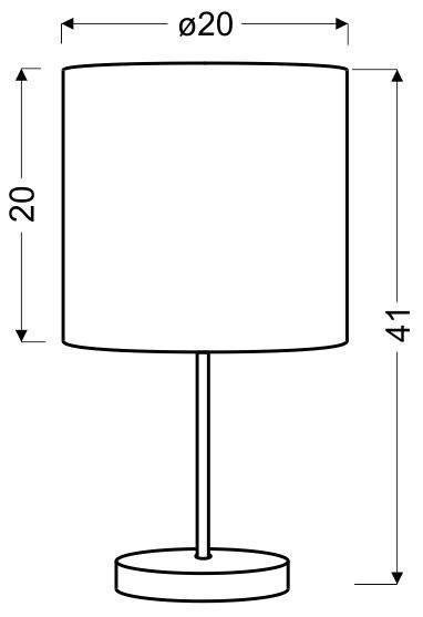 Lampka stołowa satyna/dąb 41cm Timber 41-56750