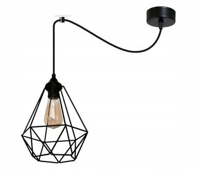 Nowoczesna czarna lampa wisząca pająk druciak duży Diamond 1