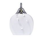 PREGO LAMPA KINKIET CHROMOWY E27 KLOSZ BEZBARWNY