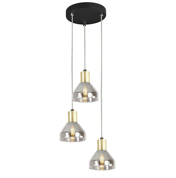 Lampa wisząca złota 3xE14 18cm Gregory 33-78995