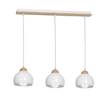 Lampa wisząca nowoczesna zwis listwa kula DAMA III biały szer. 64cm