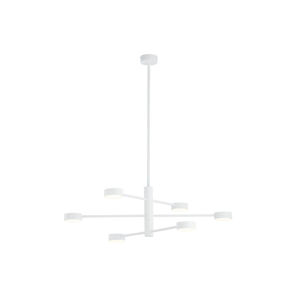 Plafon wewnętrzny do salonu ORBIT VI GX53 8W LED wys. 53-85cm | biały