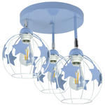Lampa sufitowa do pokoju dziecięcego niebieska w gwiazdki koło 3