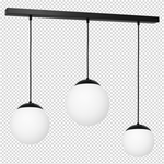 Nowoczesna lampa wisząca listwa LIMA BLACK 3xE14 MLP6524