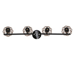 Lampa ścienna sufitowa listwa czarno-złota 4x40W E14 Acrobat Candellux 94-66657