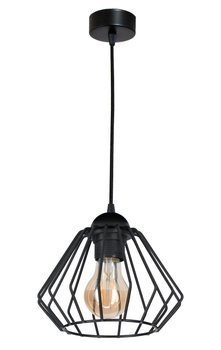 Lampa sufitowa do pokoju młodzieżowego czarna druciak Wire 1xE27 led