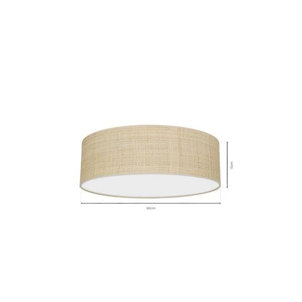 Lampa sufitowa MARSHALL, MLP7489, 60 cm, biały/rattan, 3x60W E27