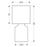 Lampa gabinetowa/stołowa/nocna INER 41-79848 ceramiczna biała 1x40W E14