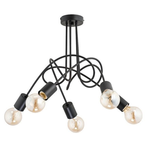 Żyrandol czarny nowoczesny TANGO BLACK śr. 50cm