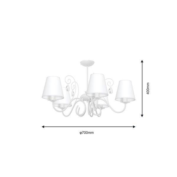 Lampa Sufitowa SARA WHITE 5xE14 MLP1049