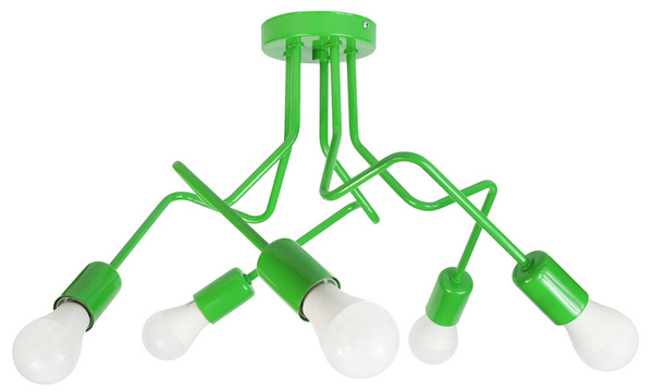 Lampa sufitowa do pokoju dziecięcego zielona Luna 5