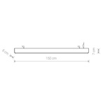 Liniowy plafon HALL LED WHITE 150cm 43W