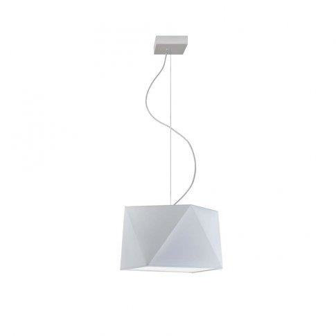 Lampa wisząca do pokoju chłopca niebieski abażur Świetlisty Diamencik