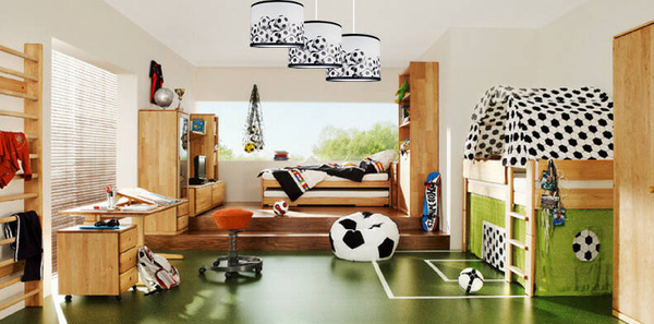 Lampa sufitowa do pokoju piłkarza Mundial 3xE27