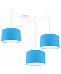 Lampa wisząca do pokoju dziecka niebieskie abażury Pająk 3xE27 led