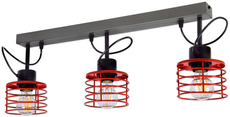 Lampa sufitowa dla nastolatka w stylu loft Listwa Edison Koszyk 3