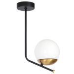 Lampa sufitowa nowoczesna kula CARINA czarny/biały