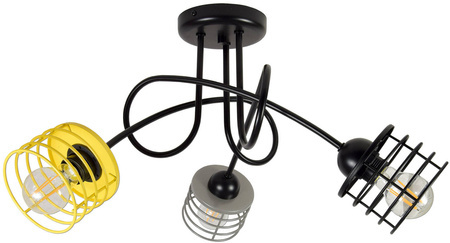 Lampa sufitowa do pokoju dziecięcego kolorowa Edison Koszyk 3