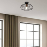 Lampa sufitowa MERIDIANO, MLP7958, czarny/brązowy, 1x60W E27