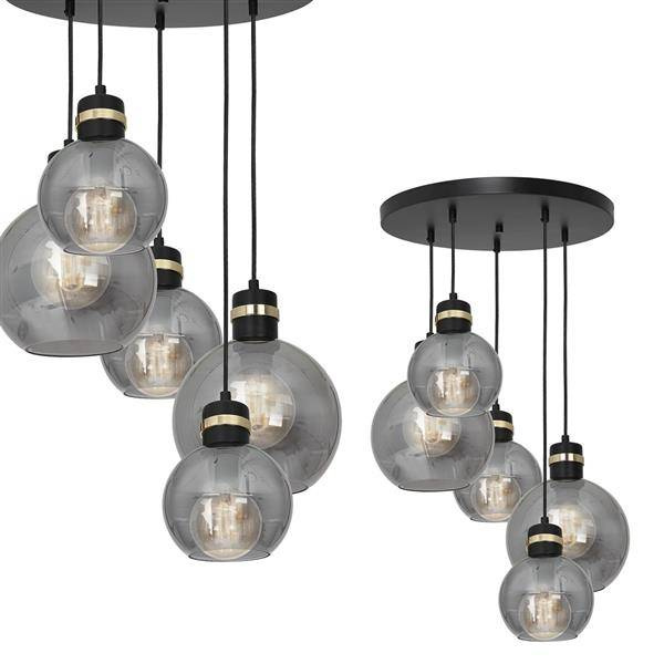 Lampa wisząca KOŁO OMEGA BLACK / GOLD MLP6534