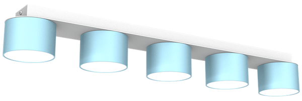 Lampa sufitowa listwa DIXIE BLUE 5x GX53 szer. 64cm | niebieski