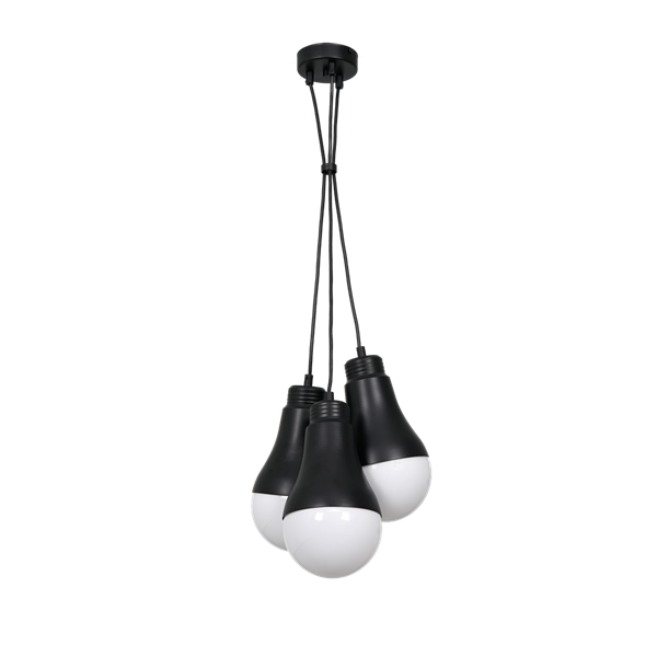 Nowoczesna lampa wisząca HELIOS BLACK 3xE14 40W MLP6470