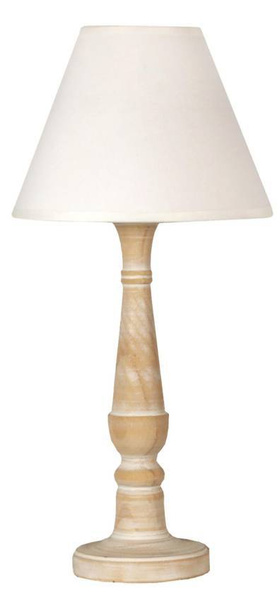 Lampka stołowa gabinetowa biała 42cm 40W E14 Folclore 41-80724