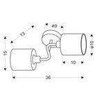 Kinkiet podwójny satyna nikiel tkany abażur 2x40W Sax Candellux 22-70678