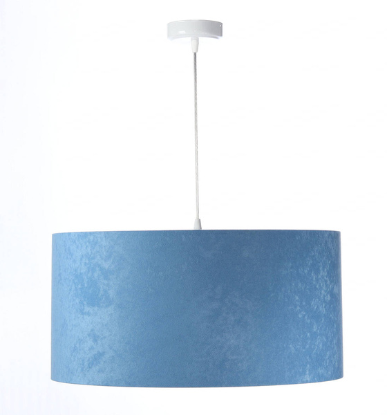 Lampa wisząca welurowa niebiesko złota Angarika 50 cm