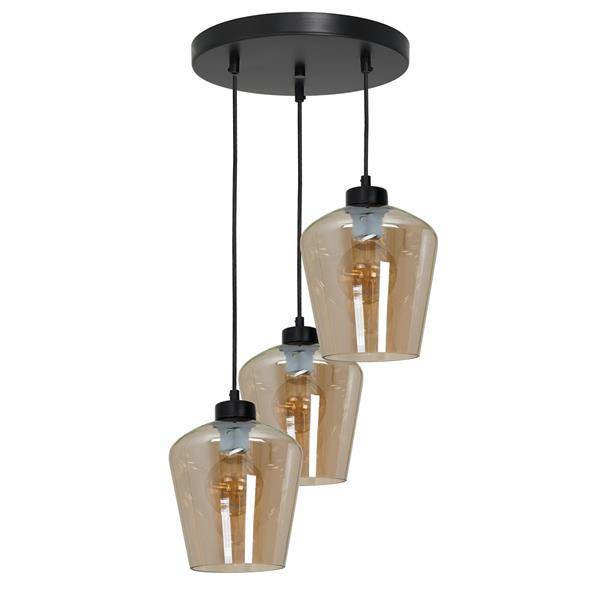 Nowoczesna lampa wisząca koło SANTIAGO AMBER MLP6613