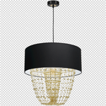 Nowoczesna lampa wisząca ALMERIA BLACK/GOLD 1xE27 MLP6442