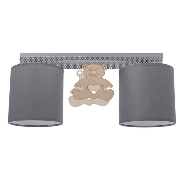 Lampa sufitowa dziecięca MIŚ II szary szer. 46cm