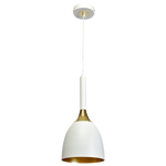 Nowoczesna lampa wisząca CLARK WHITE/GOLD 1xE27 MLP6219