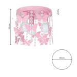 Lampa sufitowa do pokoju dziewczynki różowa ANGELICA MLP1165