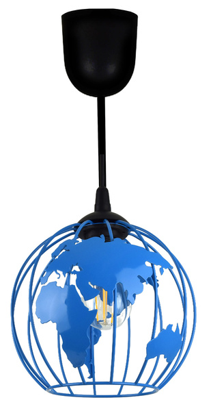 Lampa sufitowa do małego pokoju dziecięcego kolorowa Zakręcony Globus Mały 1