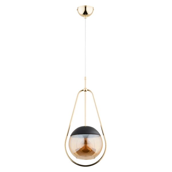 Lampa wisząca ALFA ELDORADO 200 CZARNO-ZŁOTA 1xE27 24cm | 61247