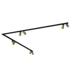 Lampa punktowa listwa natynkowa narożna MONO VIII dł. 2x 200cm GU10 | mosiądz