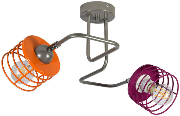 Lampa sufitowa do pokoju dziecka nowoczesna w stylu loft Edison Koszyk 2