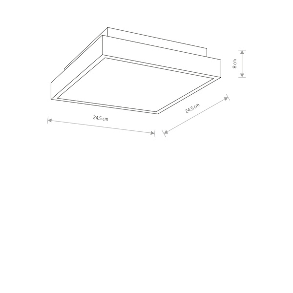 Plafon BASSA LED szer 24,5cm