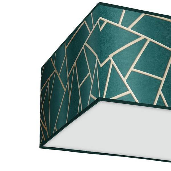 Lampa sufitowa ZIGGY GREEN, MLP7574, butelkowa zieleń/złoty, 2x60W E27 