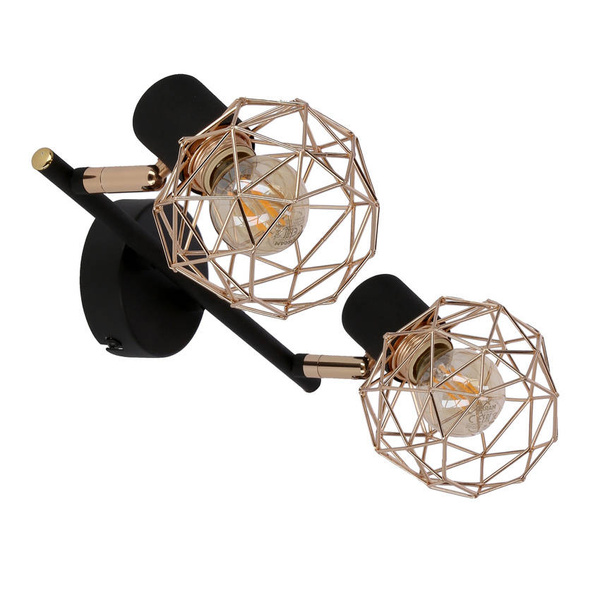 Lampa sufitowa listwa ścienna czarna złoty klosz Acrobat Candellux 92-66336 