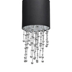 Nowoczesna lampa wisząca ALMERIA BLACK/SILVER 1xE27 MLP6429