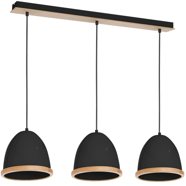 Lampa wisząca nowoczesna zwis STUDIO III czarny szer. 65cm