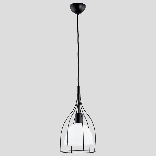 Lampa z drutu VITRO I black 23cm