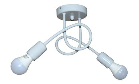 Lampa sufitowa do pokoju dziecka szara Mondo 2xE27 Led