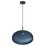 Lampa wisząca LINCOLN, MLP7901, 45 cm, niebieski/złoty, 1x60W E27